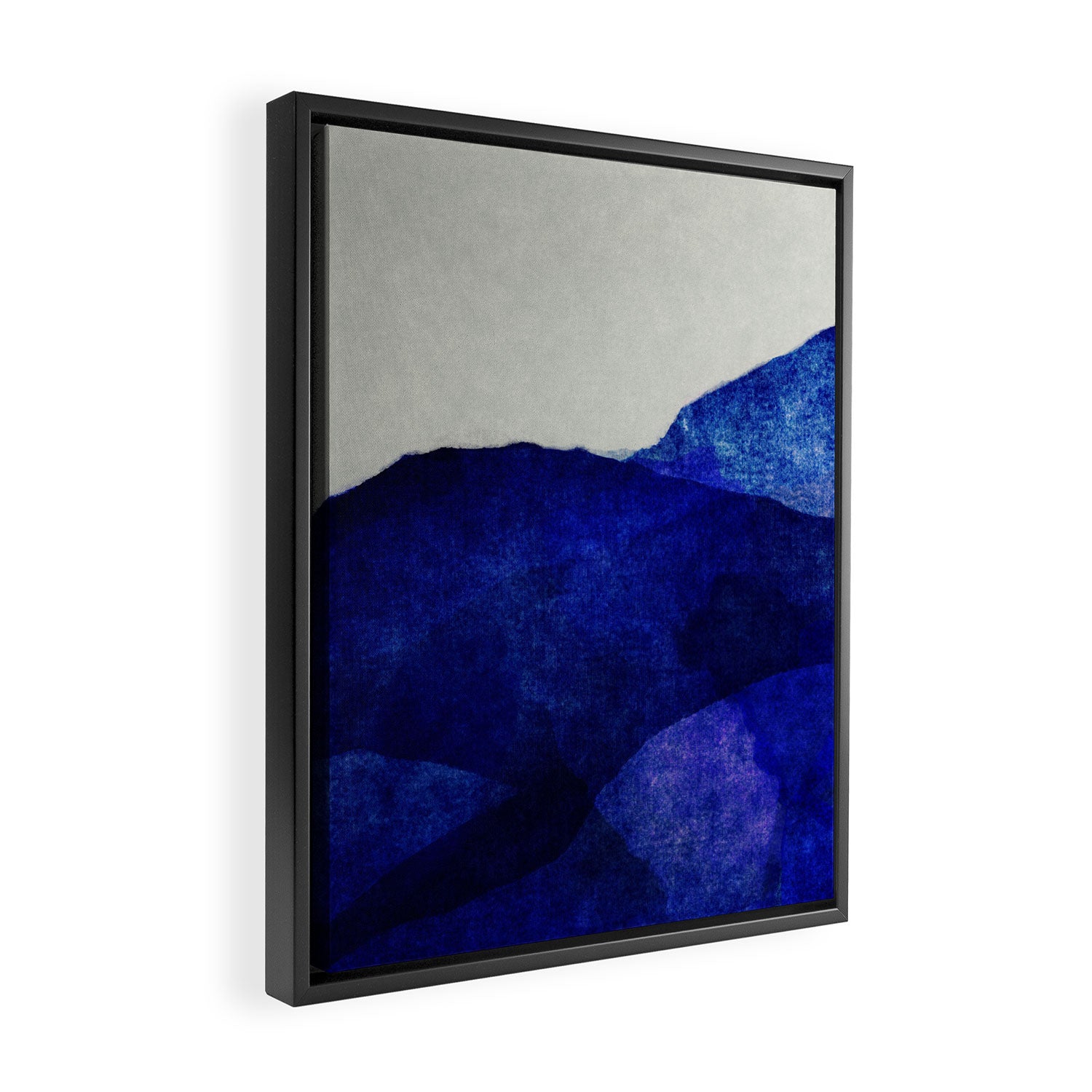 Blue hills abstract Framed Canvas Print Gallery Image 2