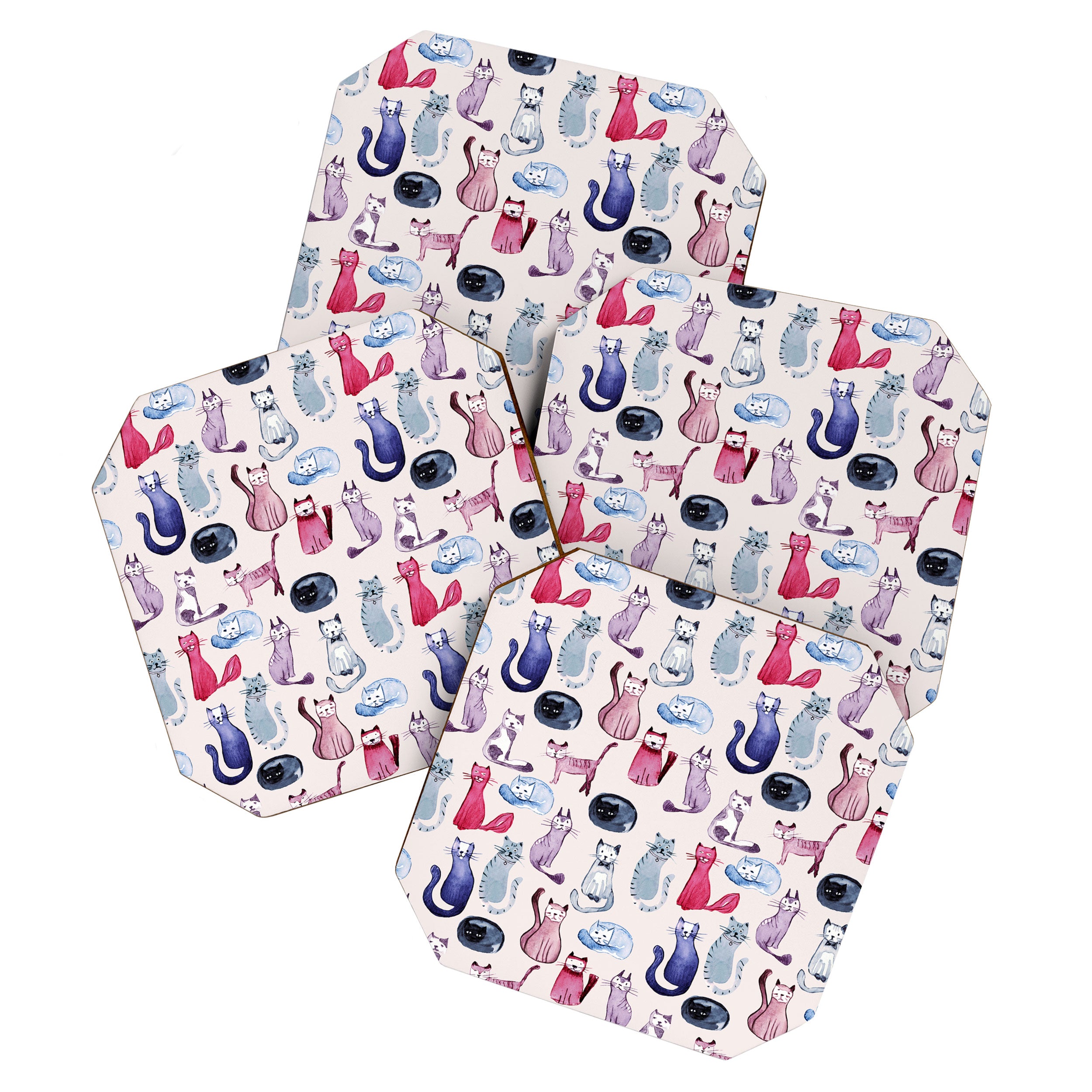 Cats in ink Coaster Gallery Image 1