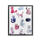 Cats in ink Framed Canvas Print Gallery Image 8