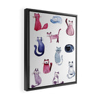 Cats in ink Framed Canvas Print Gallery Image 2