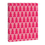 Christmas trees checkers pattern red and pink Canvas Print Gallery Image 8