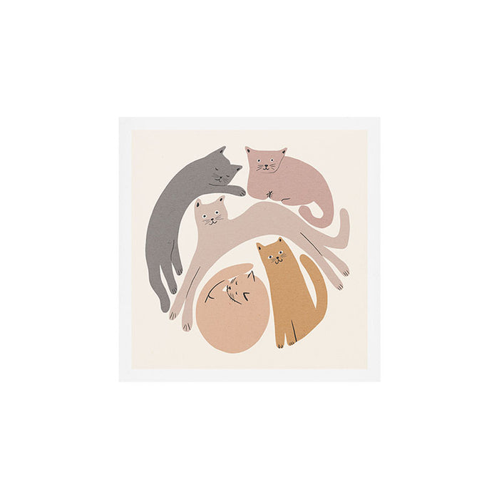 Circle of cats  Art Print Gallery Image 1