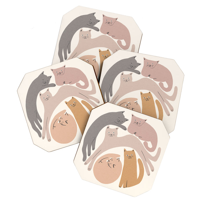 Circle of cats  Coaster Gallery Image 1