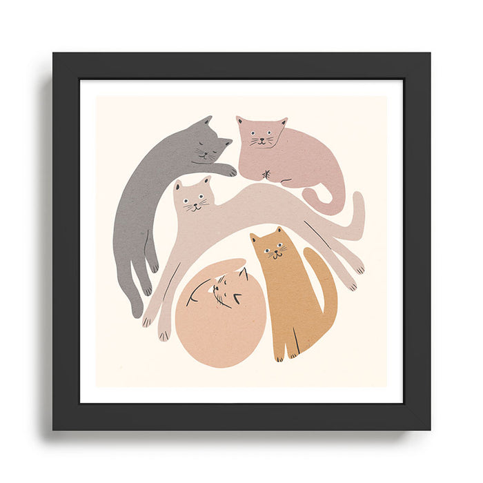Circle of cats  Framed Art Print Gallery Image 1