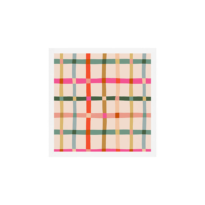 Colourful window pane checked pattern Art Print Gallery Image 1