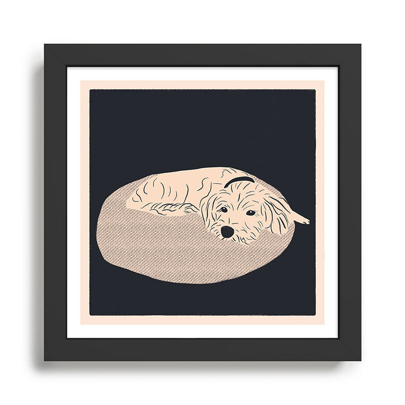 Cosy dog Framed Art Print Gallery Image 1