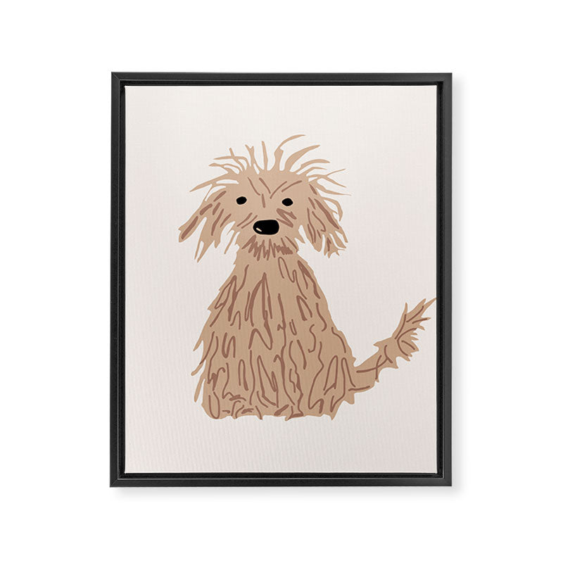 Doggy day cream version Framed Canvas Print Gallery Image 8