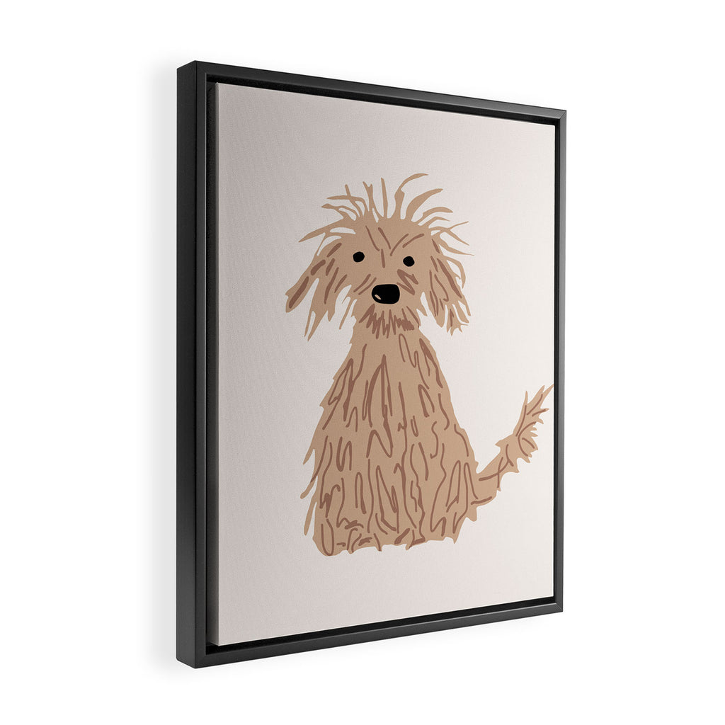 Doggy day cream version Framed Canvas Print Gallery Image 2