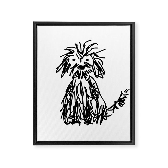 Doggy day Framed Canvas Print Gallery Image 1