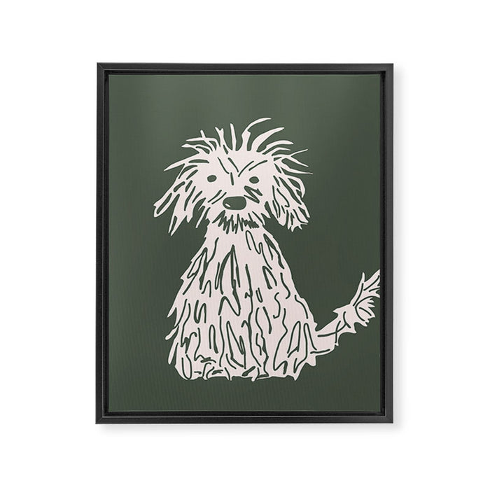 Doggy day light version Framed Canvas Print Gallery Image 1