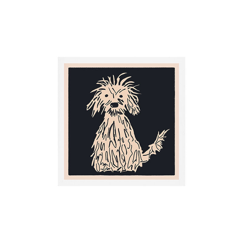 Doggy day on black Art Print Gallery Image 1