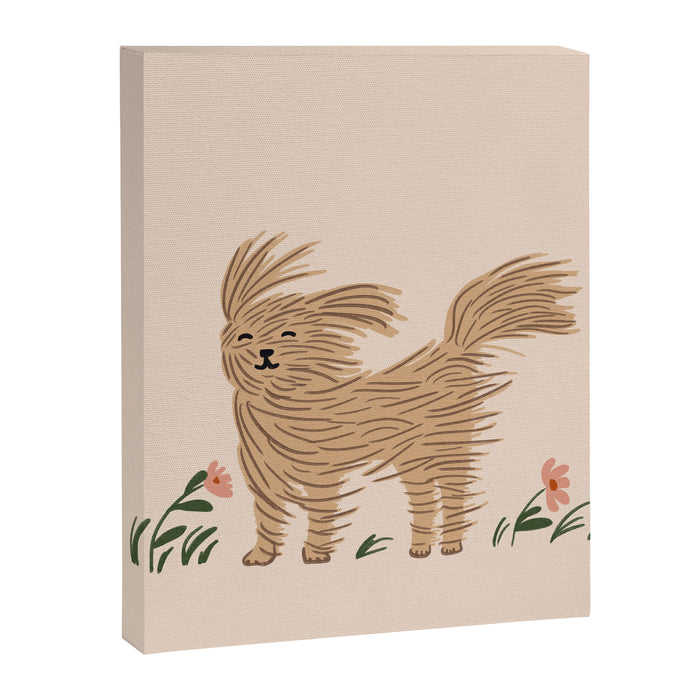 Easy breezy wind day dog Canvas Print Gallery Image 1
