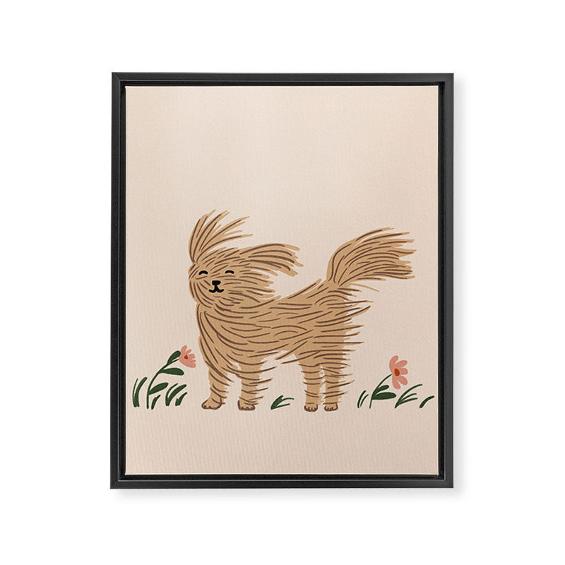 Easy breezy wind day dog Framed Canvas Print Gallery Image 6