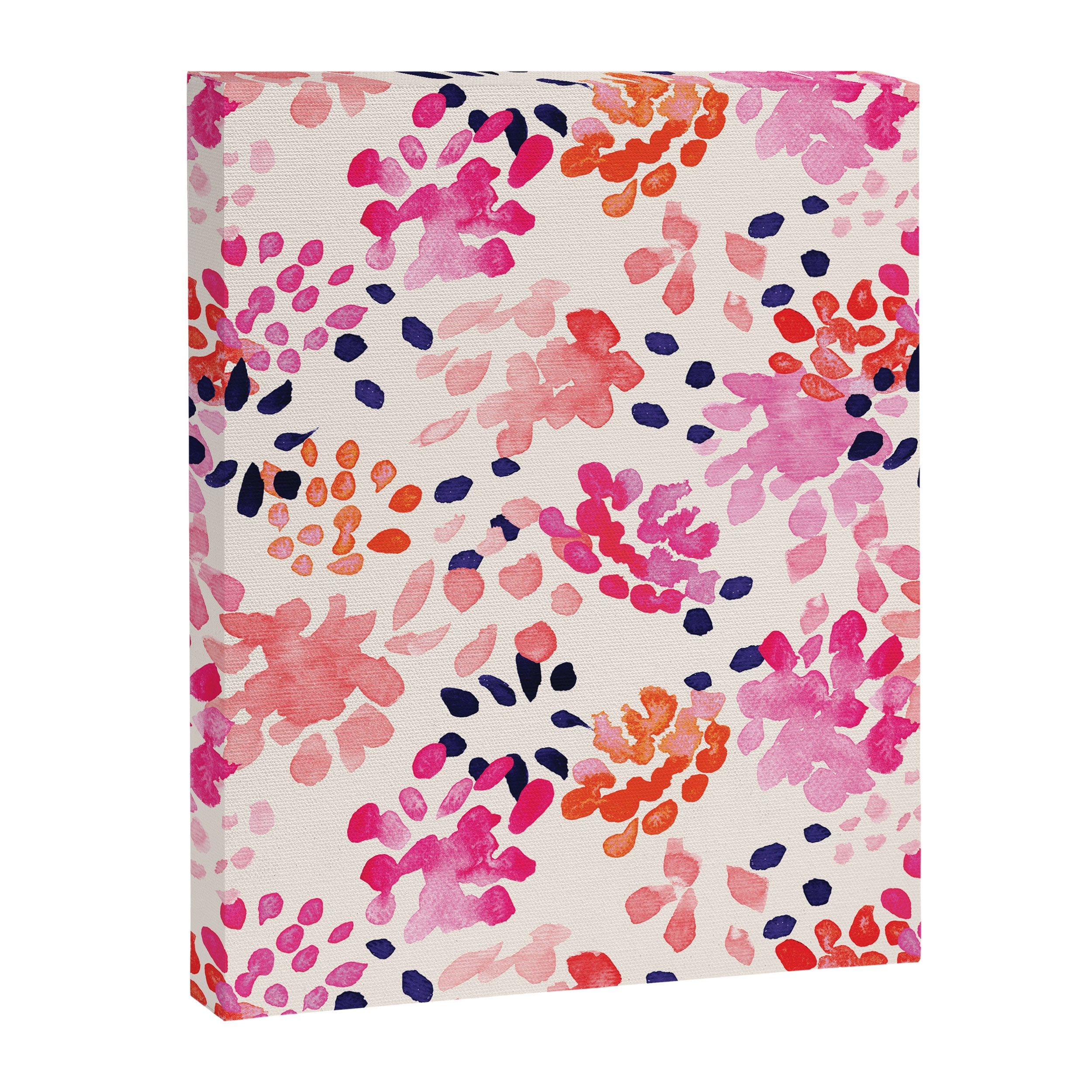 Flower abstract, watercolor floral pattern Canvas Print Gallery Image 8