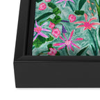 Flower garden hand painted floral pattern Framed Canvas Print Gallery Image 3