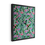Flower garden hand painted floral pattern Framed Canvas Print Gallery Image 2