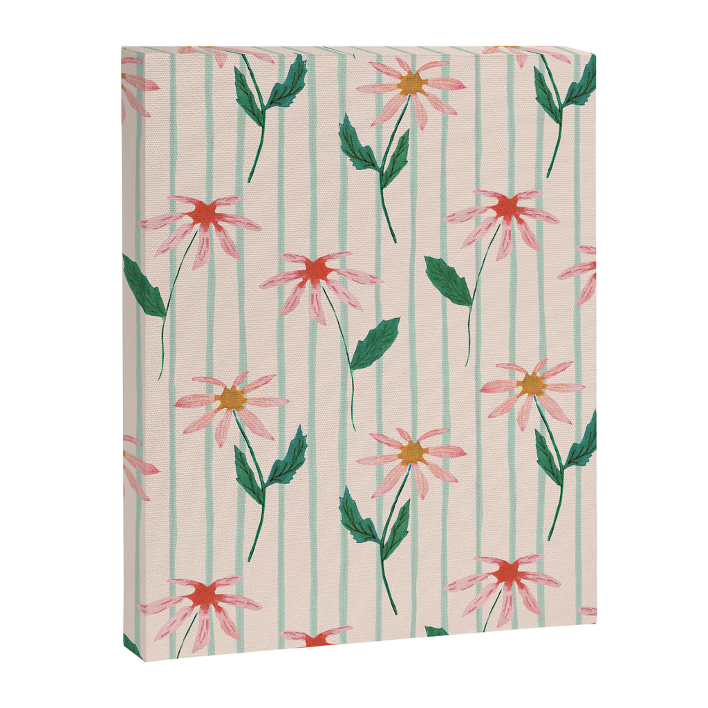 Flowers and stripes Canvas Print Gallery Image 8