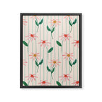 Flowers and stripes Framed Canvas Print Gallery Image 8