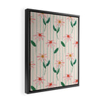 Flowers and stripes Framed Canvas Print Gallery Image 2