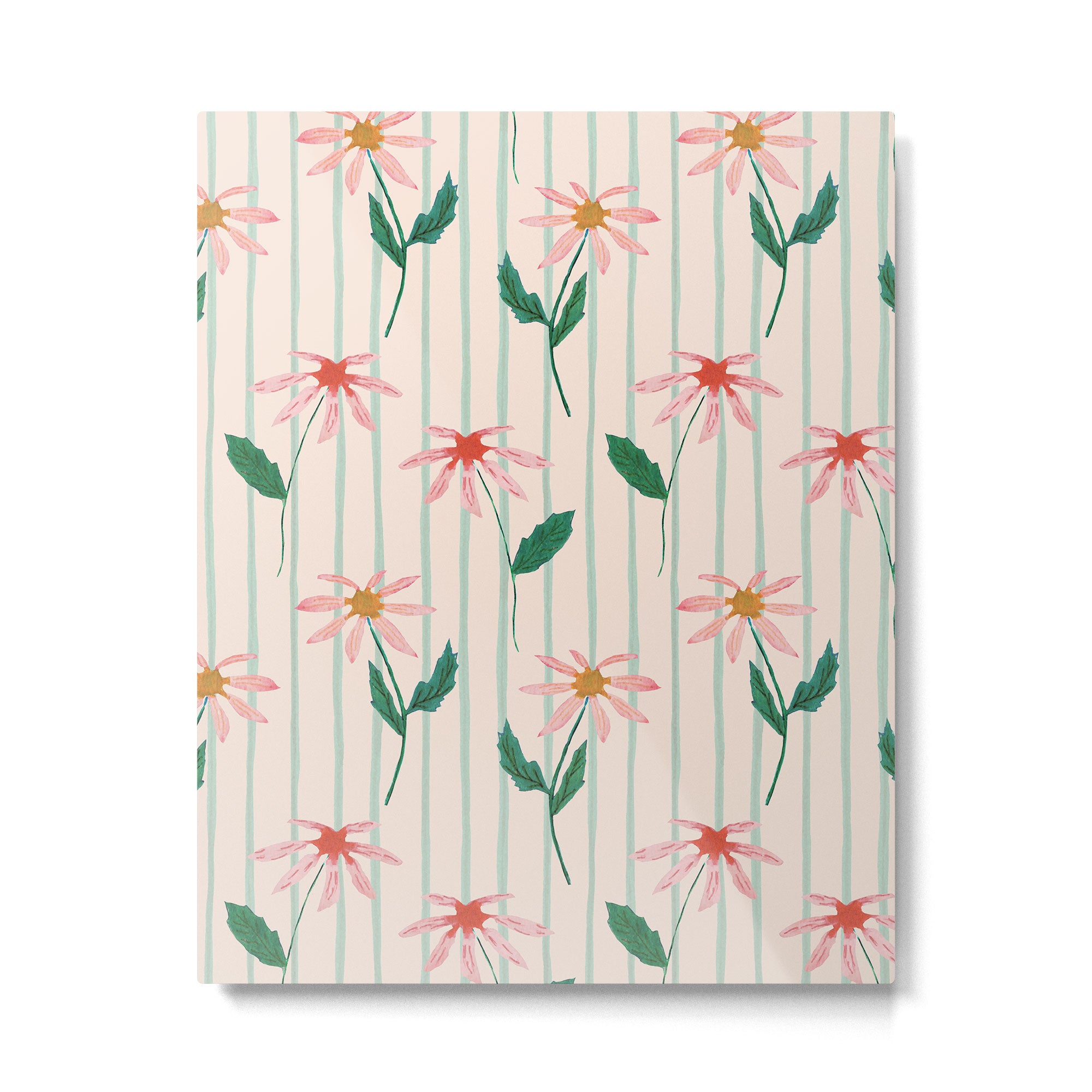 Flowers and stripes Metal Print Gallery Image 6