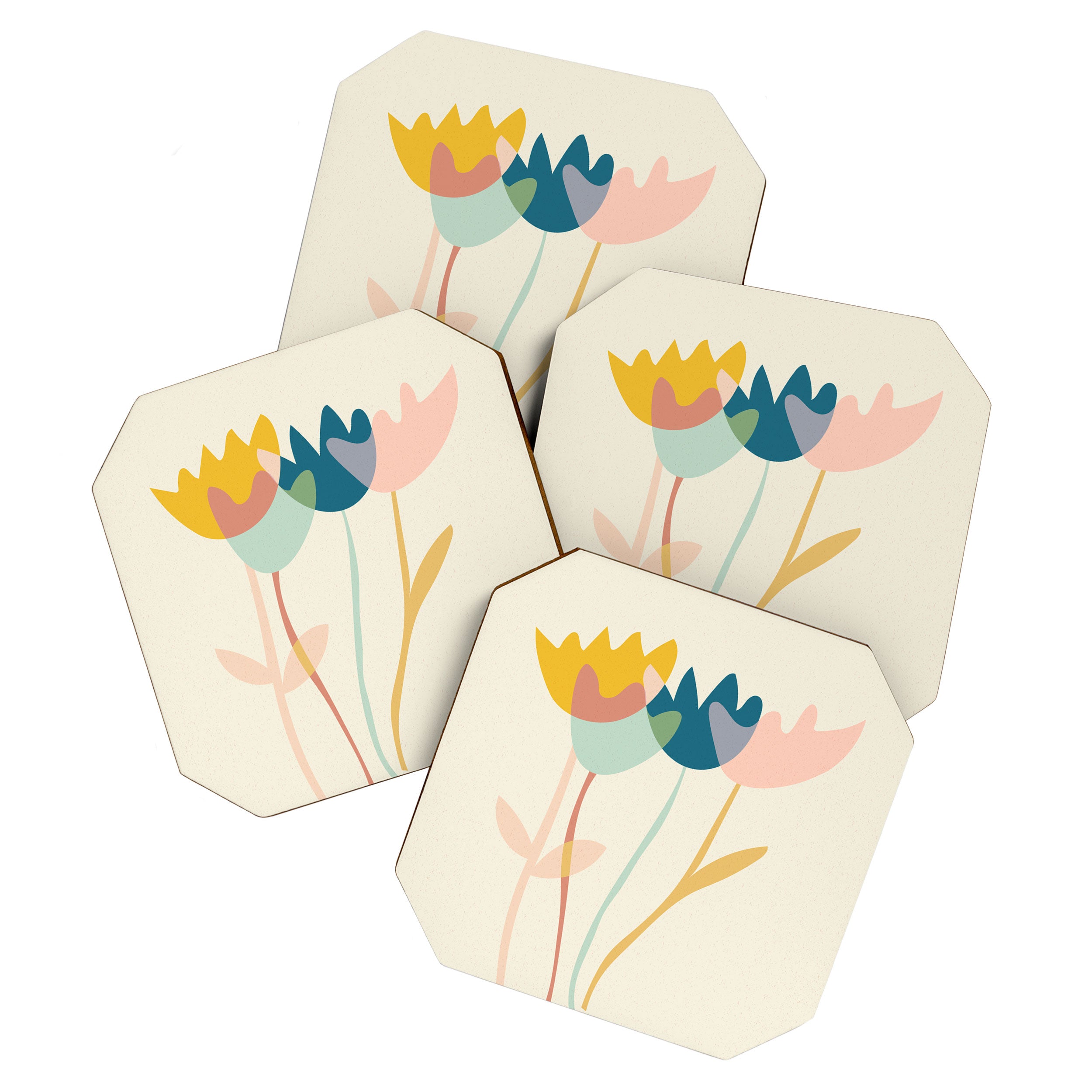 Flowers yay Coaster Gallery Image 1
