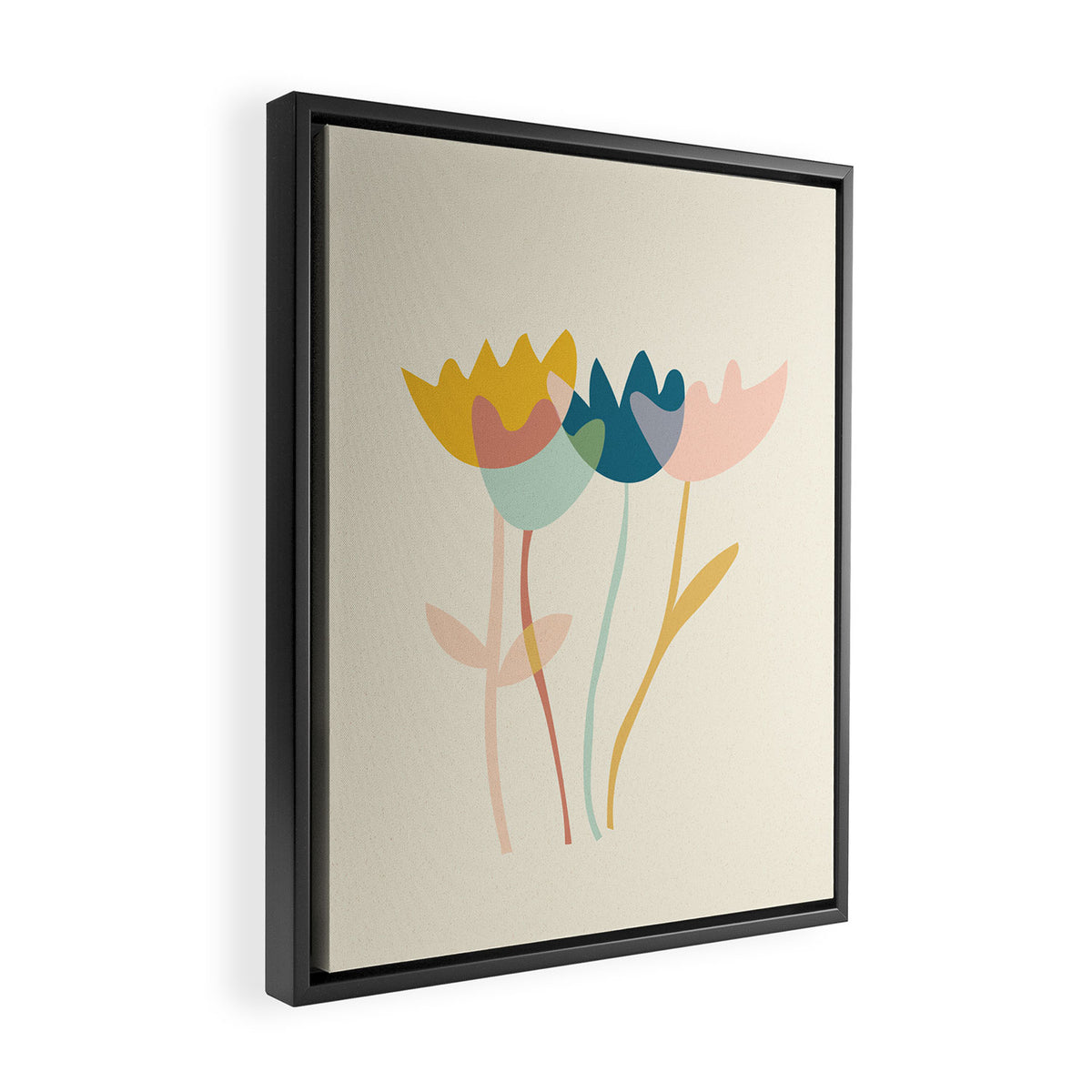 Flowers yay Framed Canvas Print Gallery Image 2