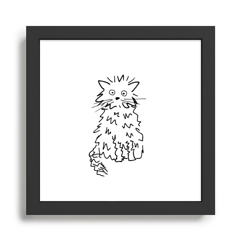 Fluffy cat Framed Art Print Gallery Image 1