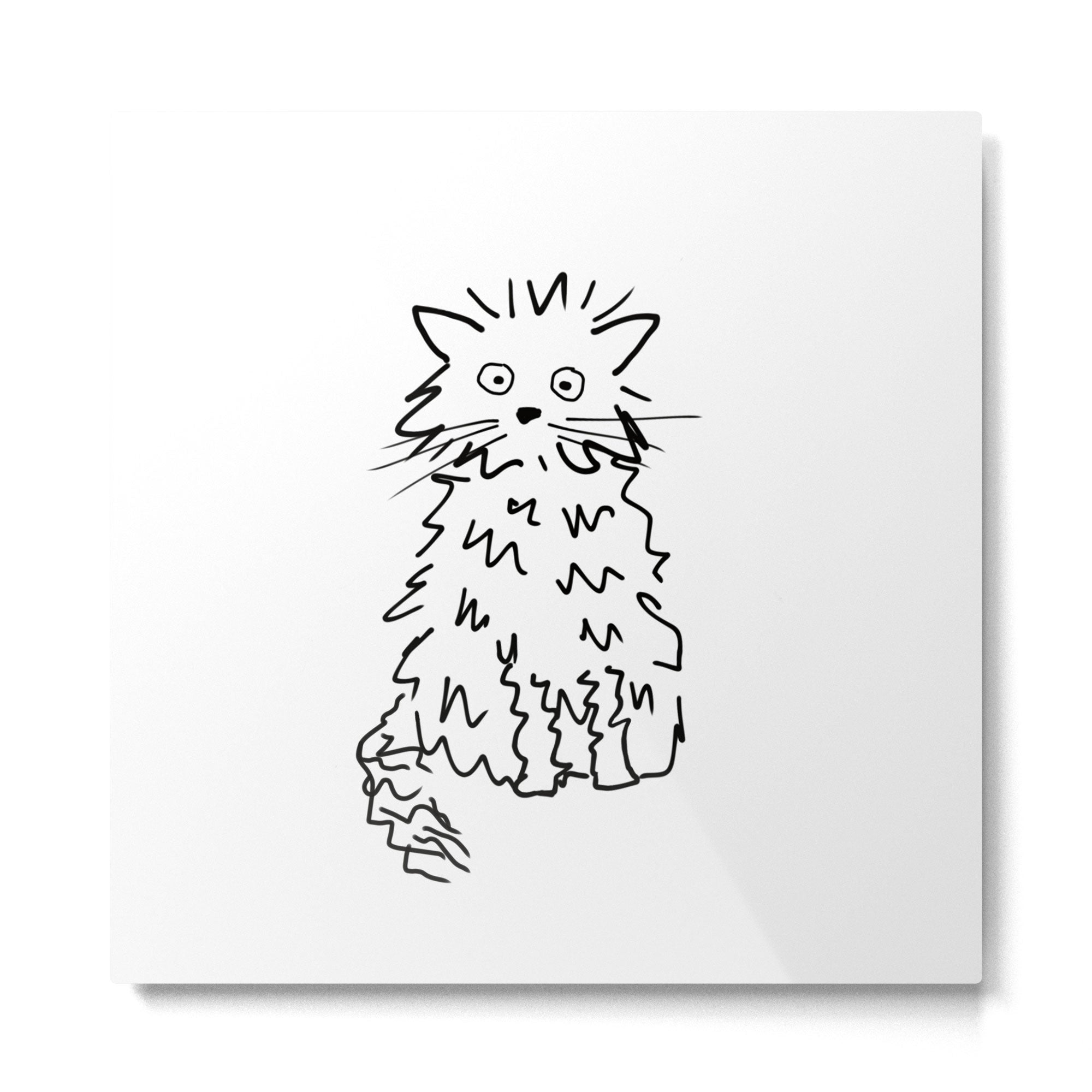 Fluffy cat Metal Print Gallery Image 2