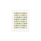Frog friends pattern on cream Art Print Gallery Image 1