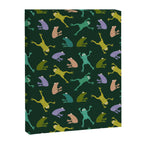 Frog party, fun frogs pattern dark Canvas Print Gallery Image 8