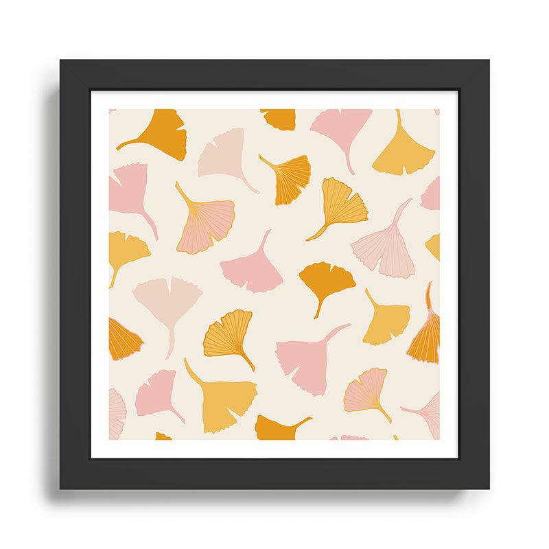 Ginko leaf pattern 2 Framed Art Print Gallery Image 1