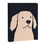 Golden retriever black and white version Canvas Print Gallery Image 8