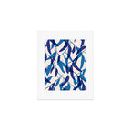 Gum leaves pattern in blue Art Print Gallery Image 1