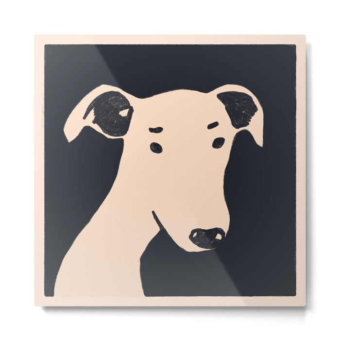 Hey Greyhound Metal Print Gallery Image 1