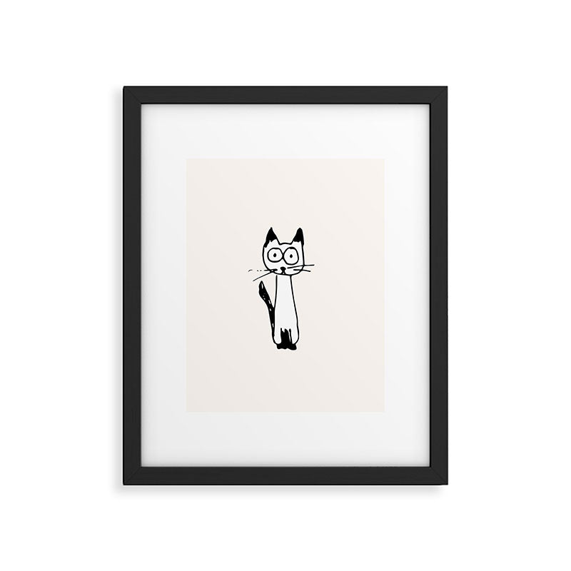 Hey it's a cat! Framed Art Print Gallery Image 6