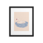 If in doubt, swan about, cute swan drawing Framed Art Print Gallery Image 6