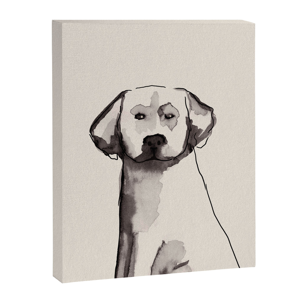 Lab love watercolor painting of a labrador dog Canvas Print Gallery Image 8
