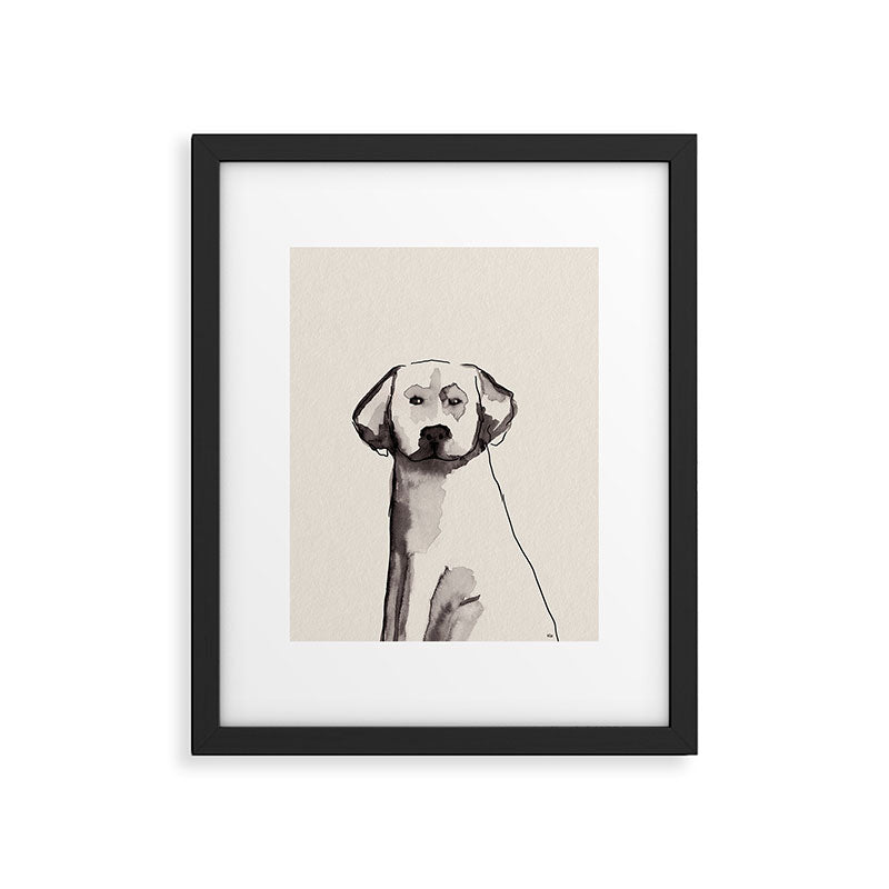 Lab love watercolor painting of a labrador dog Framed Art Print Gallery Image 6