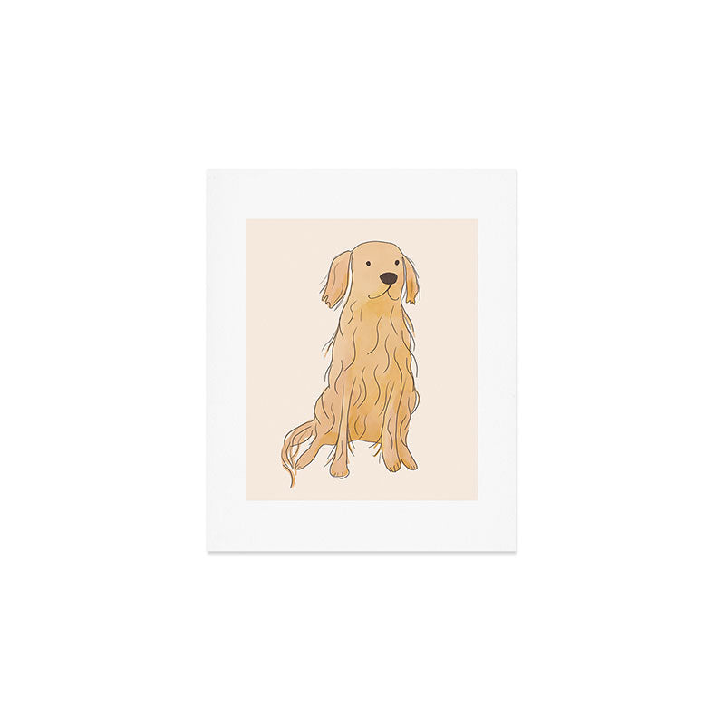 Life is golden dog drawing Art Print Gallery Image 1