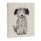 Little cutie, watercolor painting of a scruffy dog Canvas Print Gallery Image 8