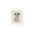 Little cutie, watercolor painting of a scruffy dog Art Print Gallery Image 1
