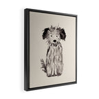 Little cutie, watercolor painting of a scruffy dog Framed Canvas Print Gallery Image 2