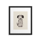 Little cutie, watercolor painting of a scruffy dog Framed Art Print Gallery Image 6