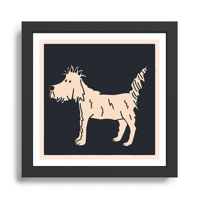 Little dog with cute hair Framed Art Print Gallery Image 1
