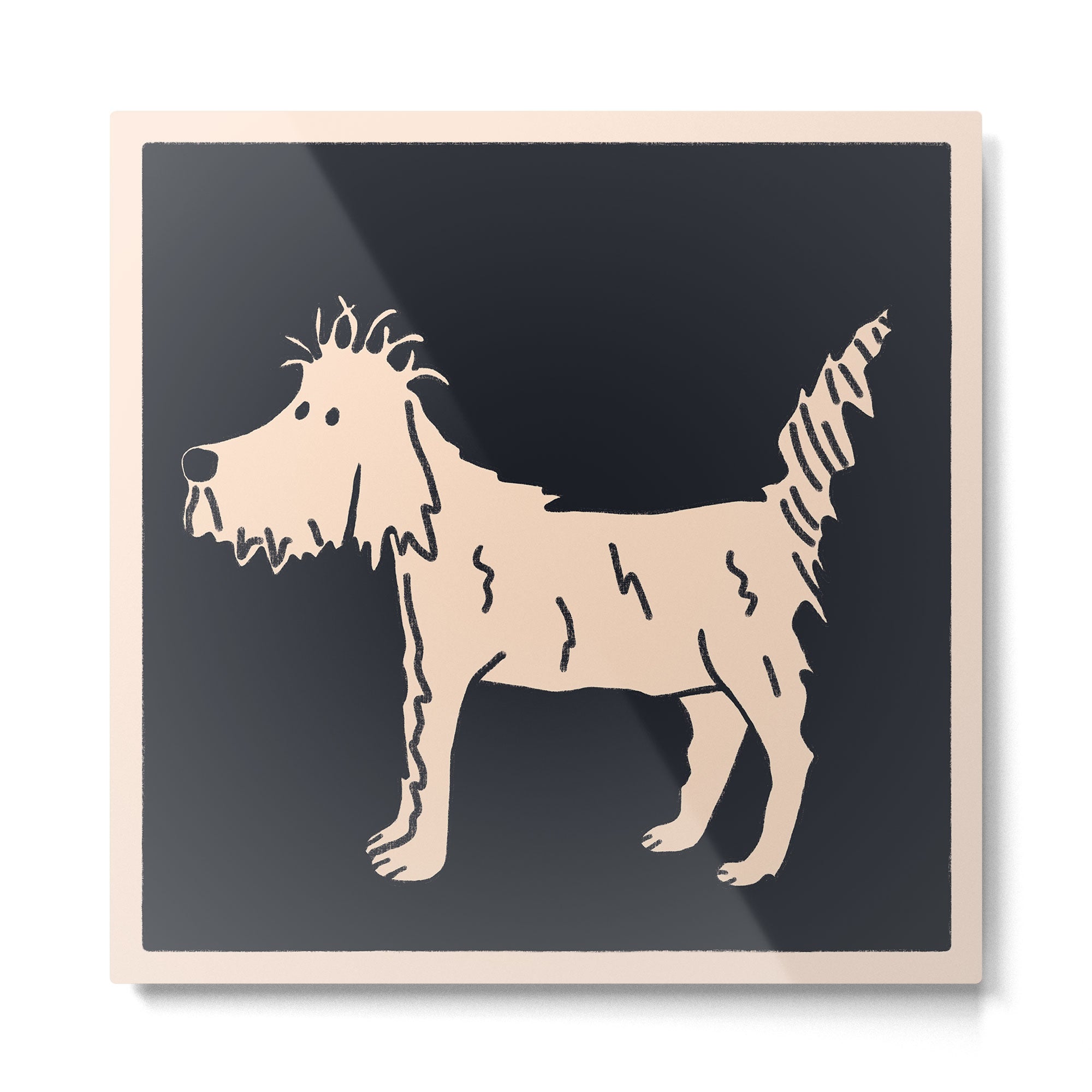Little dog with cute hair Metal Print Gallery Image 2