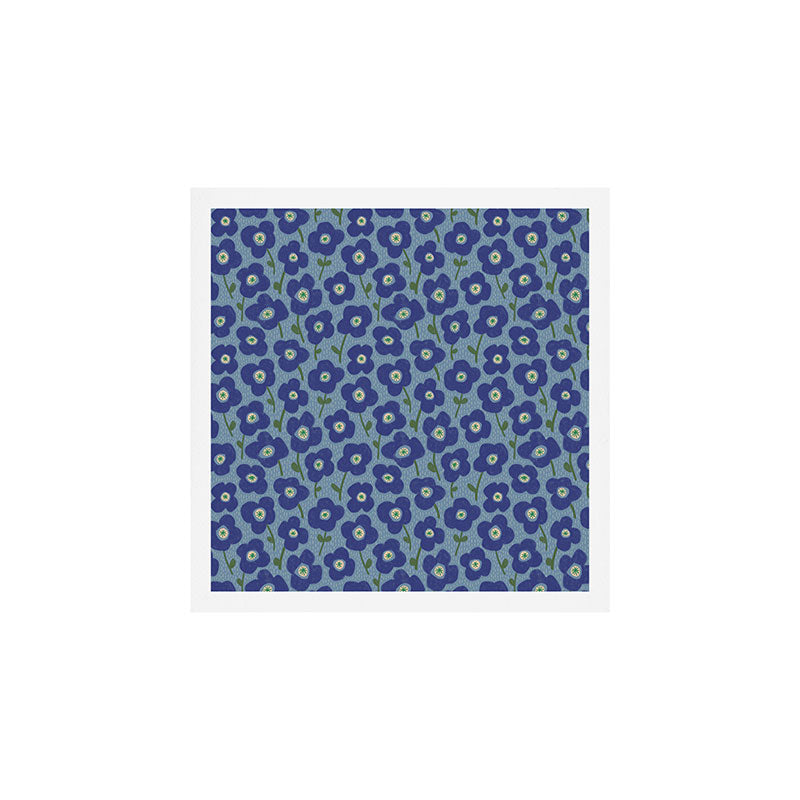 Little flowers blue Art Print Gallery Image 1
