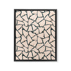 Little ghosts and flowers halloween pattern Framed Canvas Print Gallery Image 8