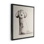 Little pup watercolor dog painting  Framed Canvas Print Gallery Image 2