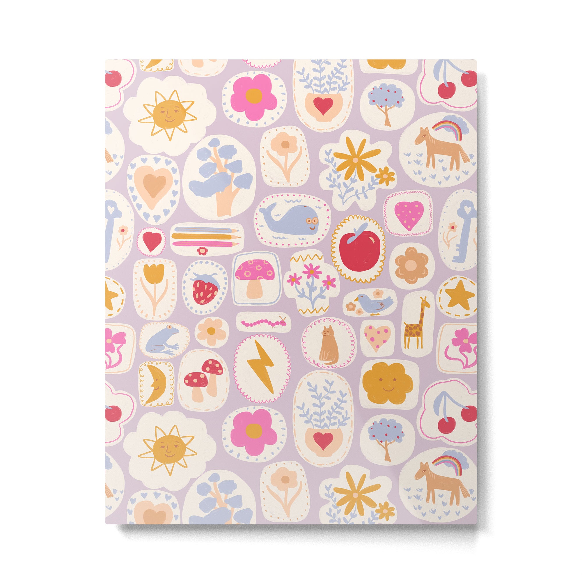 Little treasures, fun hand drawn pattern Metal Print Gallery Image 6