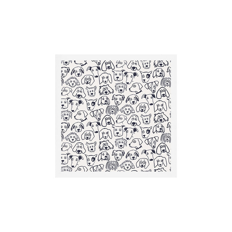 Lots of dogs doggy faces pattern Art Print Gallery Image 1